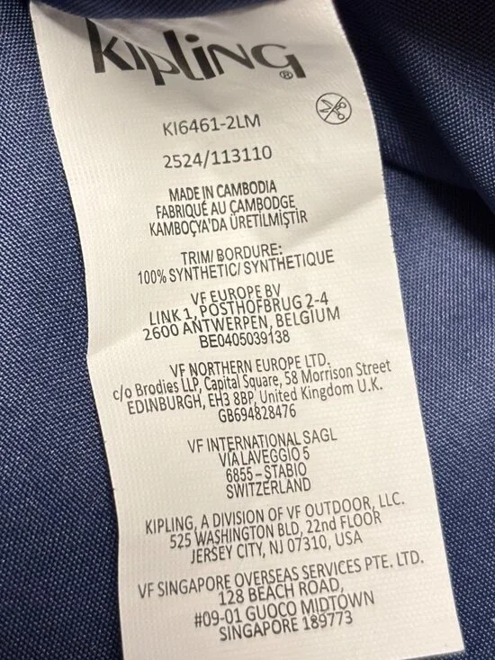 Kipling Endless Blue F24 Women's Versatile Medium Shoulder, Crossbody Bag - Picture 7 of 8